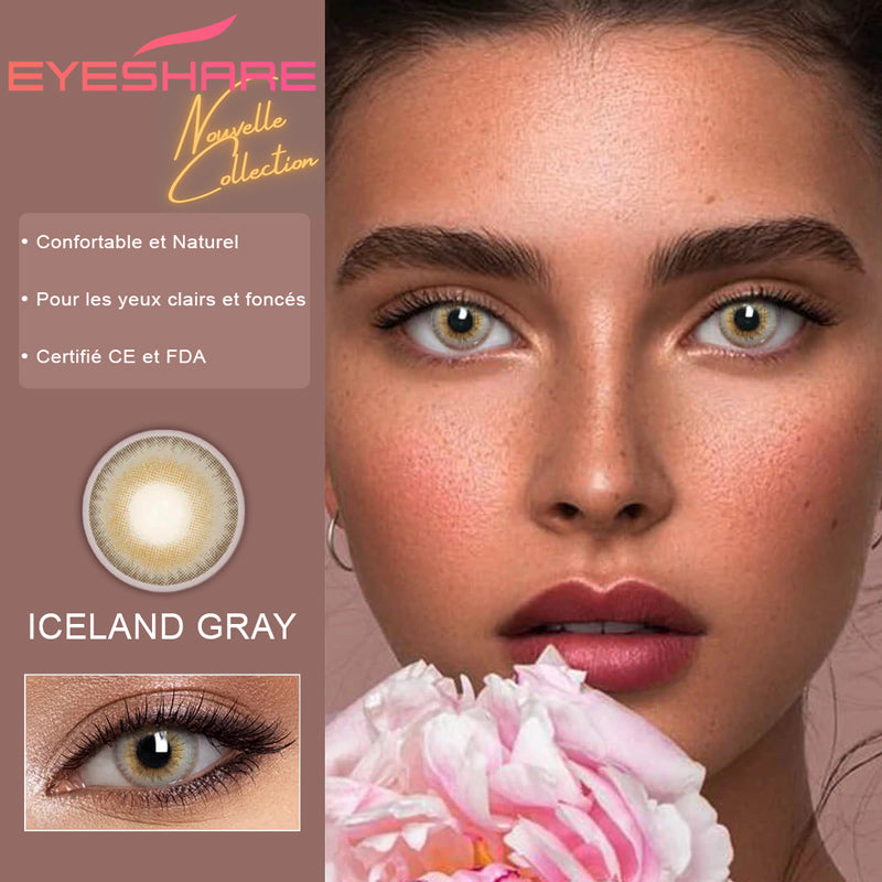 lentilles de couleur gris
