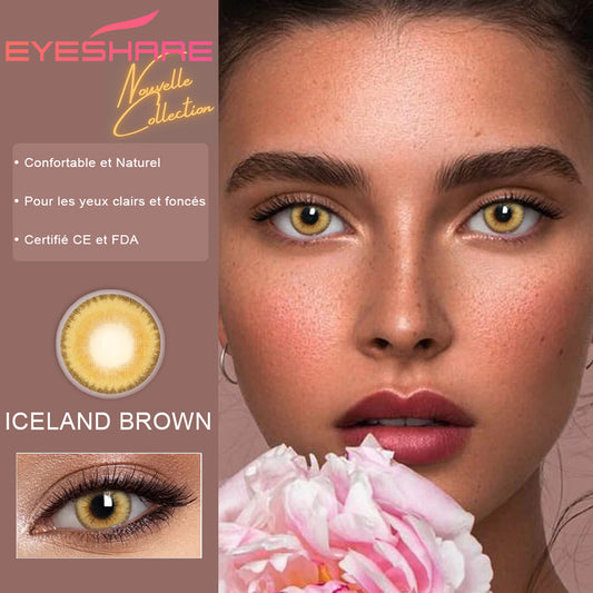 Lentilles de couleur noisette