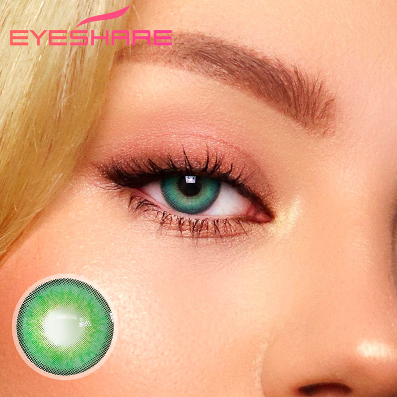lentilles de couleur verte