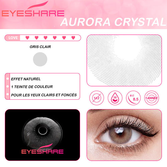 Lentilles de couleur gris clair